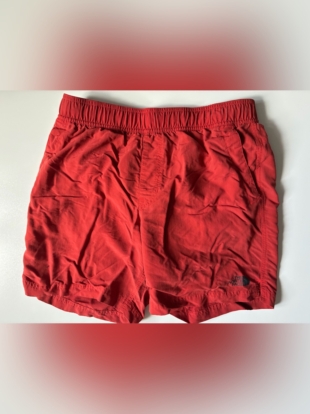 The North Face Stretch Waist Quick-Dry Nylon Lined Swim Shorts Red - Size Medium